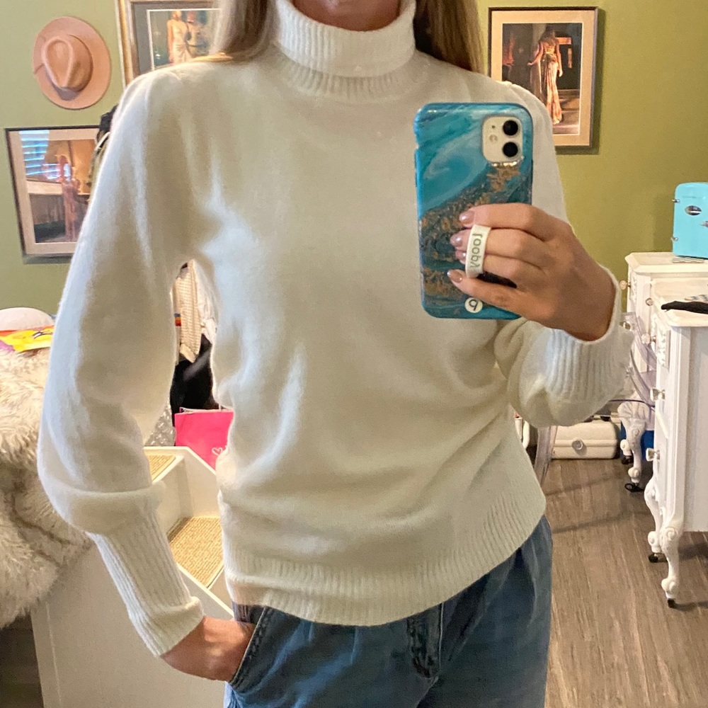 J.Crew ivory turtleneck